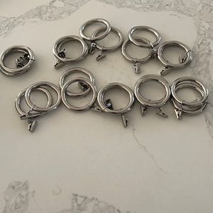 20 Pottery Barn Large polished nickel clip rings